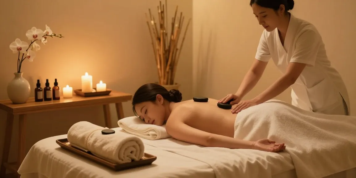 편안한 인천출장마사지와 함께하는 럭셔리 스파 서비스, 마사지 치료로 피로를 풀어주는 모습