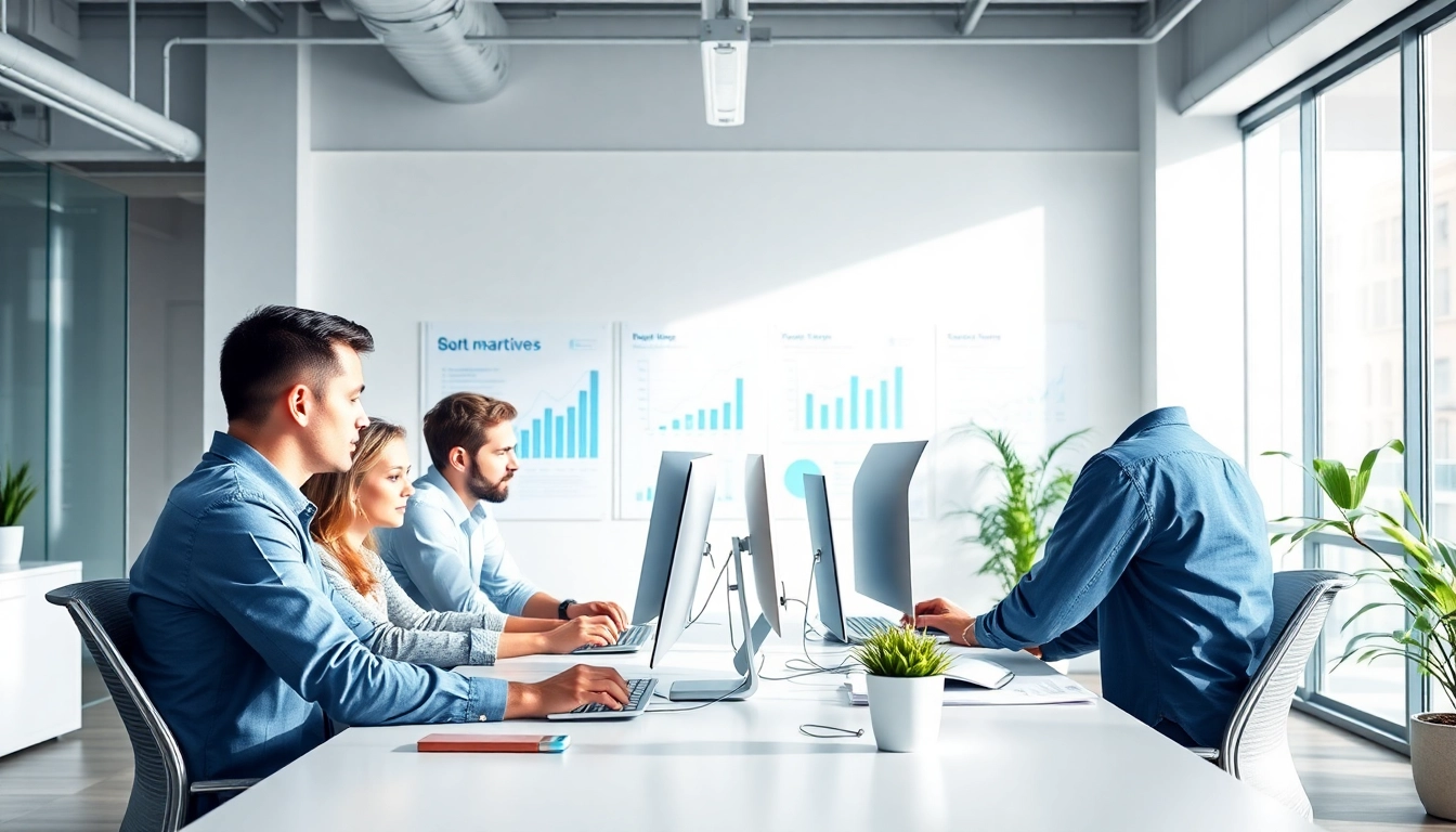 SEO Agency Clearwater team collaborating in a modern office, showcasing digital marketing strategies.