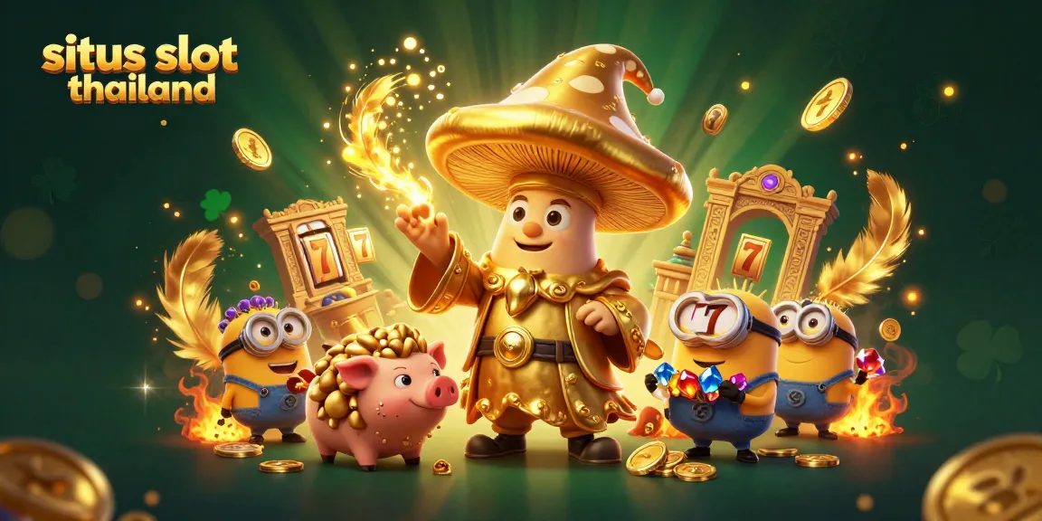Experience the excitement of situs slot thailand with magical elements and treasures in a vibrant casino scene.