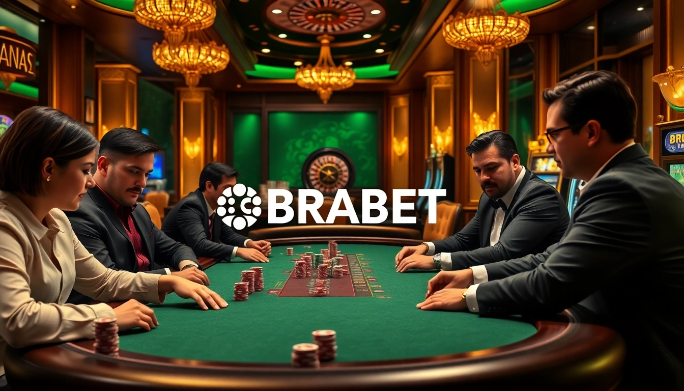 Experience high-stakes poker and thrilling gambling action with BRABET at the casino.