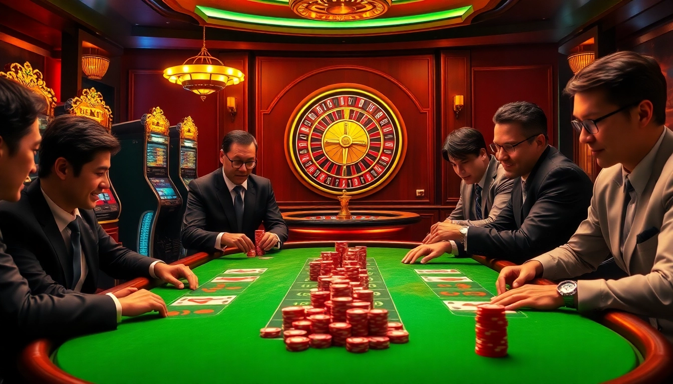 Players enjoying the excitement of sc88.archi online casino with vibrant tables and immersive gaming.