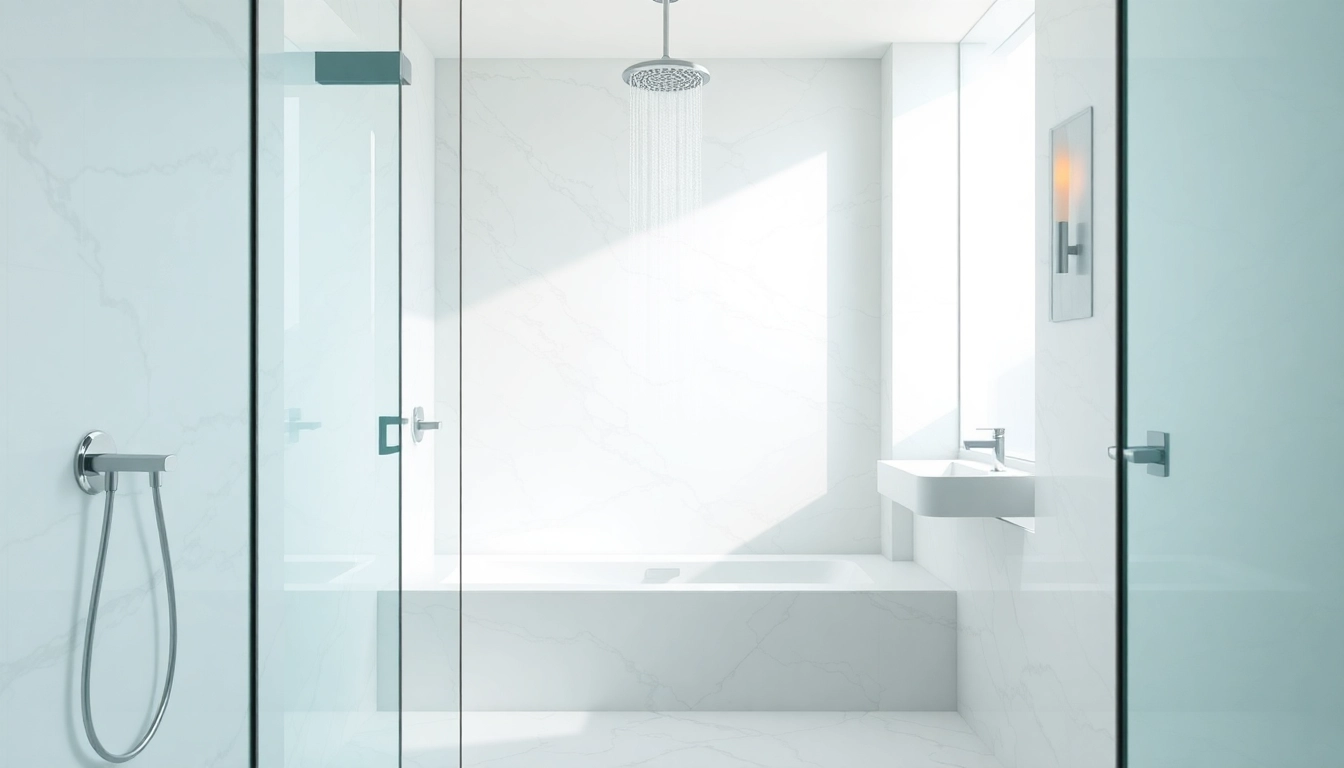 Capture the serenity of elegant showers au featuring modern design and luxurious finishes.