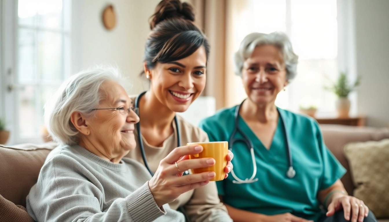 Engaging caregivers offering in home health care services near me in a warm and supportive environment.