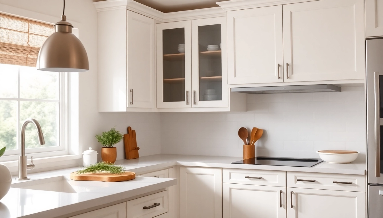 Cabinet Refacing Saint Petersburg FL: Stunning refaced cabinets enhance modern kitchen aesthetics.