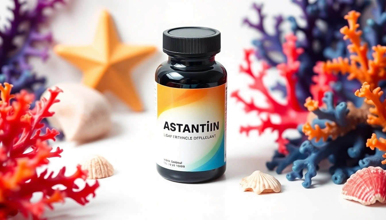 Showcase of the best astaxanthin supplement for enhanced health benefits in a vibrant setting.