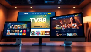 TV88 online betting platform showcases a user-friendly interface on desktop and mobile devices.