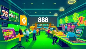 Interactive gaming scene at 888new showcasing exciting online betting options.