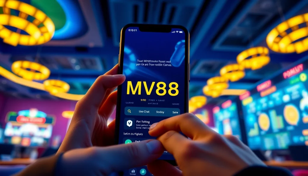 MV88 app interface displaying secure USDT transactions, highlighting user-friendly gambling features.