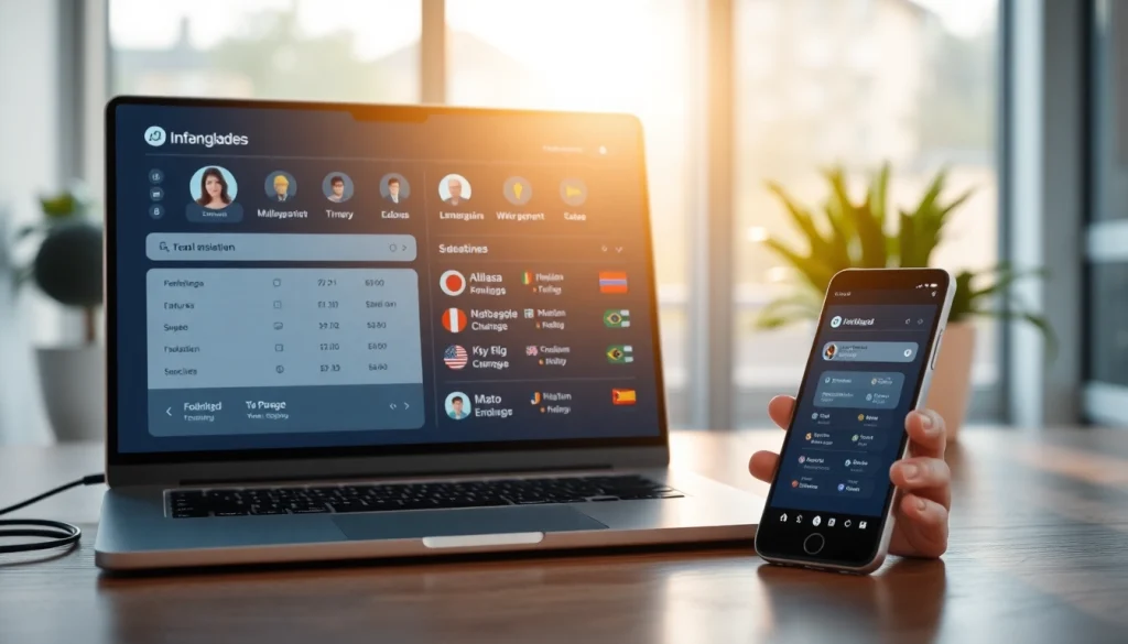 HelloWorld官网 showcasing innovative translation software interface designed for multilingual communication.