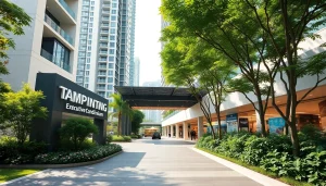 Visualizing the vibrant lifestyle surrounding tampines ec with modern architecture and greenery.