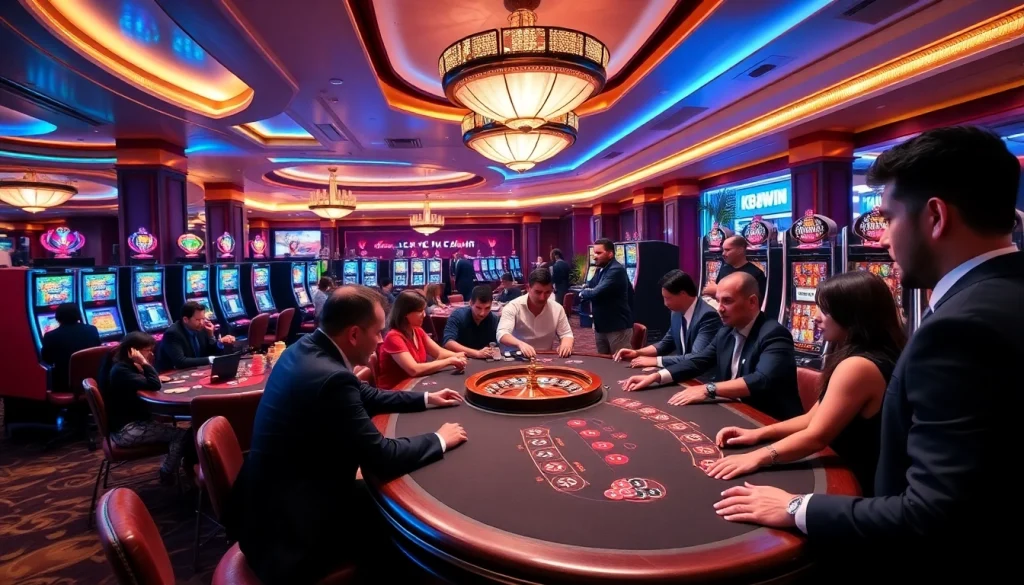 Experience thrilling moments in k88win at a luxurious casino filled with vibrant gambling action.
