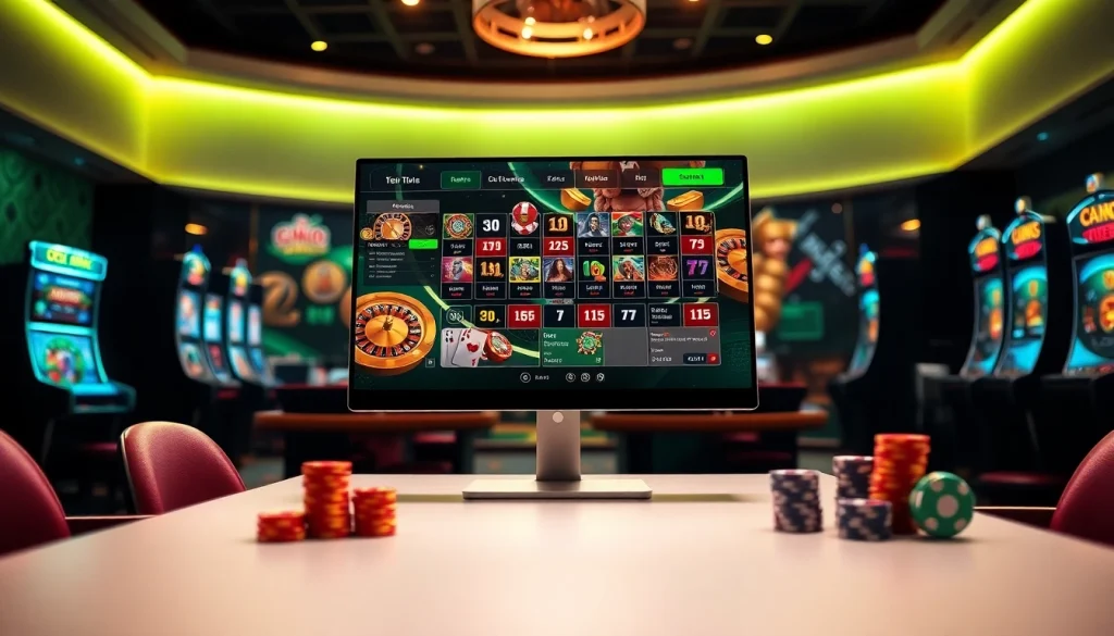 Experience the thrill of online gambling at uu88 with a stunning casino interface and vibrant gaming elements.