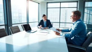 카드현금화를 논의하는 전문 재정 상담사와 고객의 장면