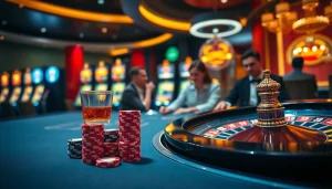 Experience thrilling casino action at https://f1682.email/ with players and vibrant game elements.