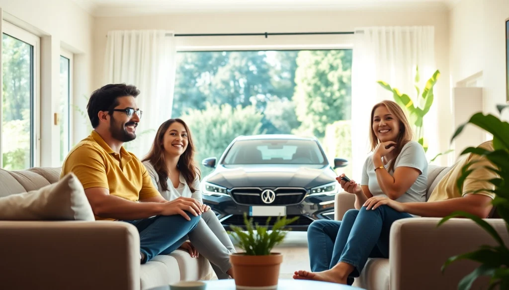 Enhance your peace of mind with warranty protection for cars and homes, depicting a secure family scene.
