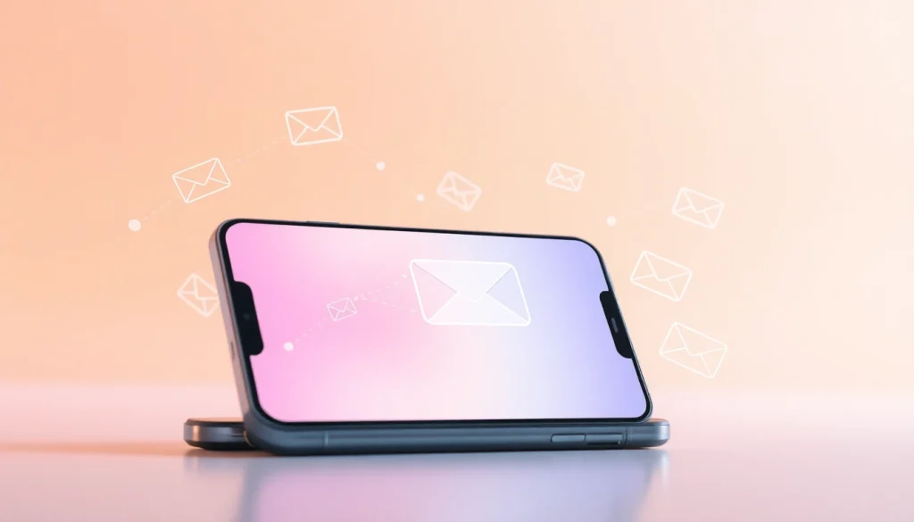 Visually appealing temp mail app interface showcasing digital communication features.