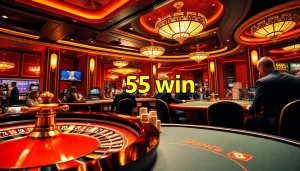The excitement of winning big at a casino on the 555 win roulette table.