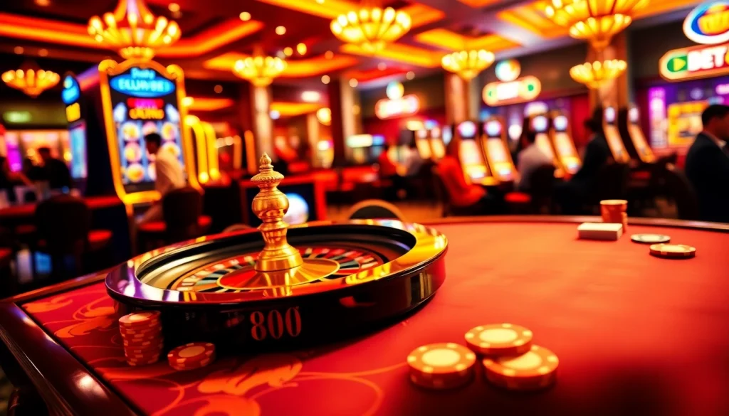 Bet88 offers an engaging casino experience with vibrant tables and elite gaming elements.