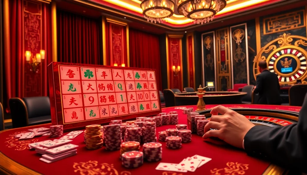 Rasakan sensasi slot demo Mahjong melalui adegan kasino yang menonjolkan kemewahan dan keterlibatan.