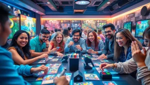 活気あるゲーム環境で、エクストレカ怪しいのオンライントレーディングカードゲームを楽しむプレイヤーたち。