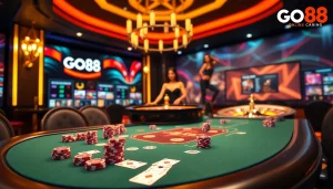 Experience the thrill of online gambling with GO88's vibrant casino atmosphere
