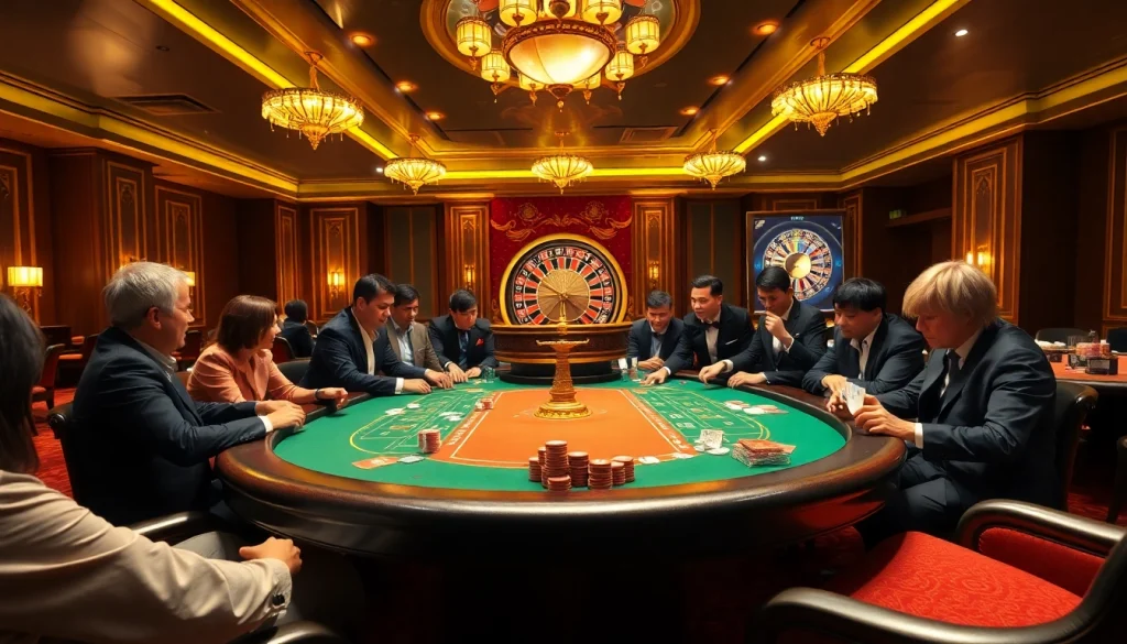 Experience daga trực tiếp at a luxurious live casino filled with excitement and high stakes.