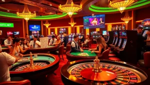 Experience the thrill of gambling at mk8th.net with engaging poker and roulette scenes.