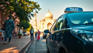 Agra Taxi service offering reliable rides near the iconic Taj Mahal.