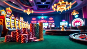 Gamblers celebrating a big win at the luxurious gaming table of https://789pp.nl/ with vibrant poker chips.