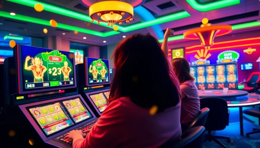 Experience the thrill of online gambling with top games from https://okwin.blog, featuring vibrant casino visuals.
