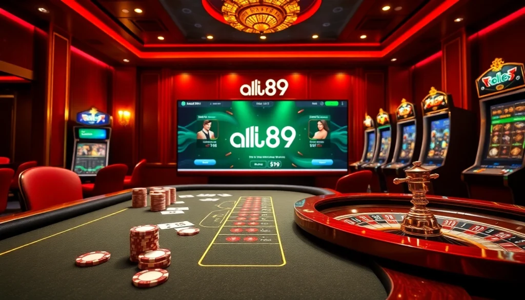 Experience the excitement of online gambling with ALO 789's vibrant casino atmosphere.