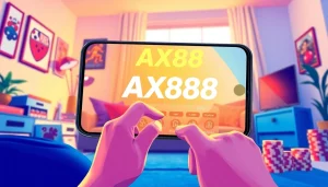 Trải nghiệm chơi game đắm chìm với AX88 APK trên điện thoại thông minh, thể hiện giao diện thân thiện với người dùng và bầu không khí sống động.