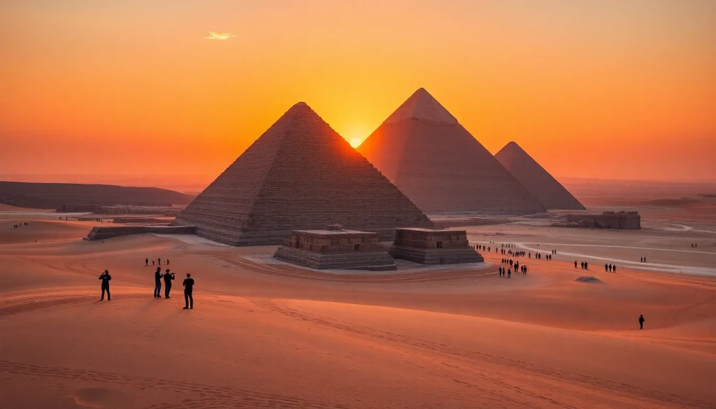 Experience the grandeur of the Giza pyramids through this captivating image from https://piraminds.com/.