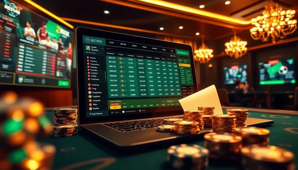 Understanding แทงบอลยังไง through interactive sports betting options on a sleek digital interface.
