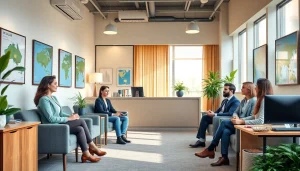 Partner Visa agent in Australia consulting clients in a professional office