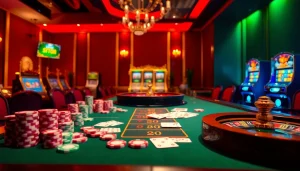 Engaging casino scene showcasing poker, hidden wiki links, and vibrant gaming atmosphere.