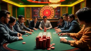 Experience thrilling gameplay at j88vip1 with vibrant poker tables and colorful chips.