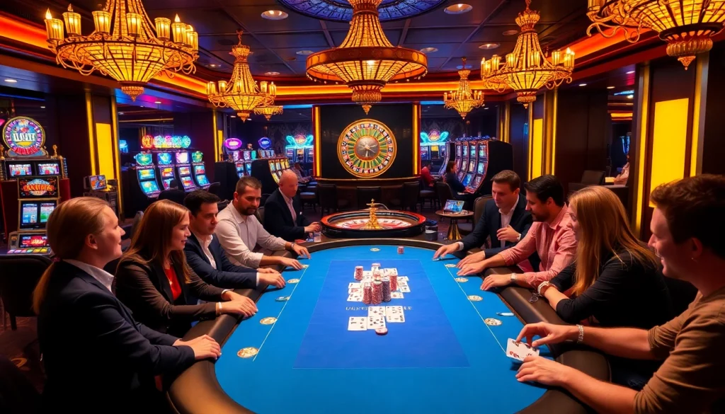 Experience thrilling gaming at an 88t casino with vibrant poker tables and colorful chips.