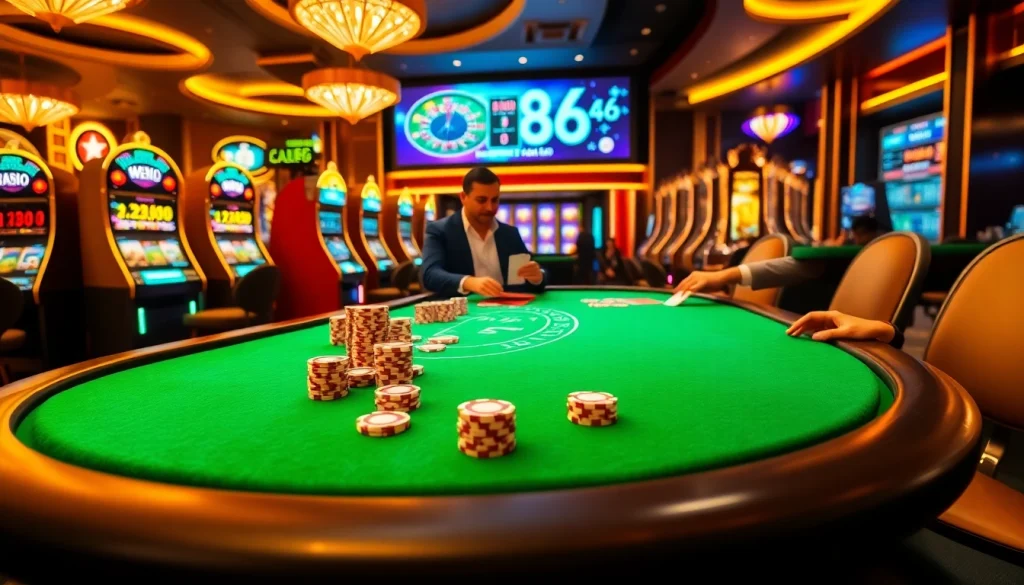 Engaging players at the luxurious ww88 casino table, showcasing professional gaming.