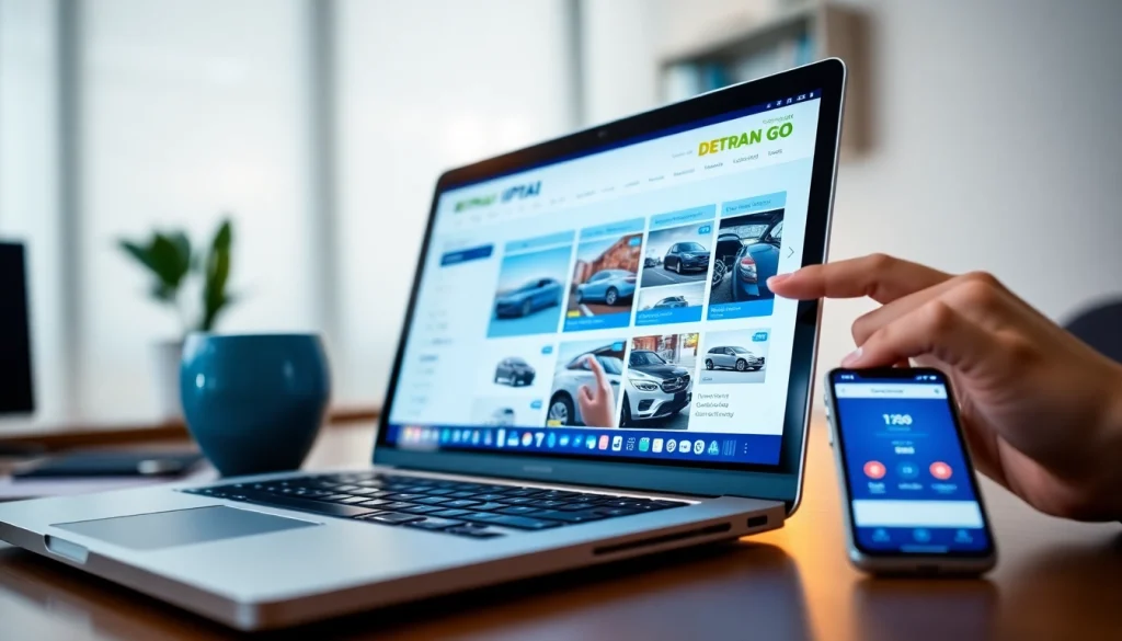 Digital interface of the Detran GO platform for easy IPVA payment in 2026.