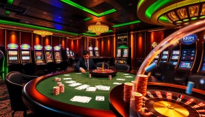 Experience the thrill of KKWIN VIN with vibrant casino visuals and engaging gaming elements.