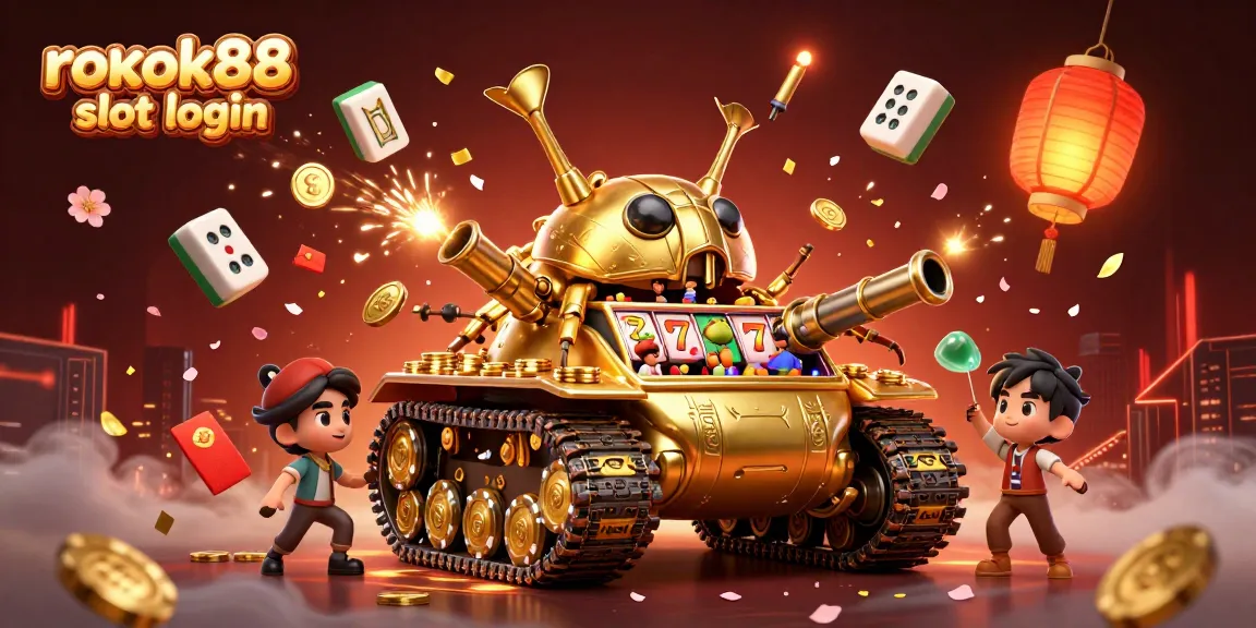 Engage with rokok88 slot login for exciting spinning reels and jackpot wins in a vibrant casino scene.
